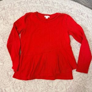 Girls Peplum ruffled top